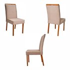 Kit 4 Cadeiras Madeira Maciça E Estofada Bella Espresso Móvei