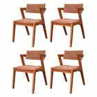 Kit 4 Cadeiras Madeira Maciça E Estofada Ímola Authentic Espr