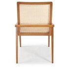 Kit 4 Cadeiras Madeira Maciça Encosto Em Tela Assento Estofad