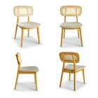 Kit 4 Cadeiras Madeira Maciça Liz Cabecasa Madeiraoriginals M