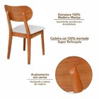Kit 4 Cadeiras Madeira Maciça, Multilaminada E Estofada Letíc