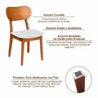 Kit 4 Cadeiras Madeira Maciça, Multilaminada E Estofada Letíc