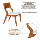 Kit 4 Cadeiras Madeira Maciça Multilaminada E Estofada Pérola