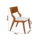 Kit 4 Cadeiras Madeira Maciça Multilaminada E Estofada Pérola