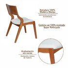 Kit 4 Cadeiras Madeira Maciça Multilaminada E Estofada Pérola