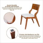 Kit 4 Cadeiras Madeira Maciça Multilaminada E Estofada Pérola