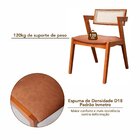 Kit 4 Cadeiras Madeira Maciça, Rattan De Fibra 100% Natural E