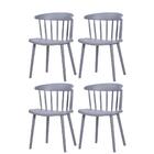 Kit 4 Cadeiras Maísa Rivatti Polipropileno Cinza