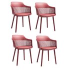 Kit 4 Cadeiras Marcela   Marrom