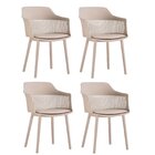 Kit 4 Cadeiras Marcela   Nude