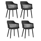 Kit 4 Cadeiras Marcela   Preto