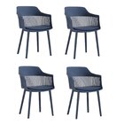 Kit 4 Cadeiras Marcela Azul Marinho
