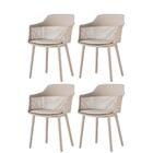 Kit 4 Cadeiras Marcela Rivatti Almofada Em Pu Polipropileno N