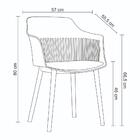 Kit 4 Cadeiras Marcela Rivatti Almofada Em Pu Polipropileno N