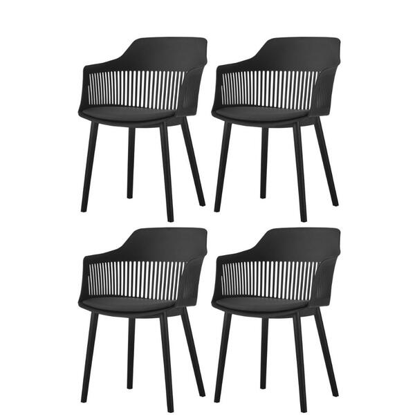 Kit 4 Cadeiras Marcela Rivatti Almofada Em Pu Polipropileno P