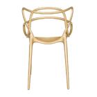 Kit 4 cadeiras Masters Allegra com acabamento metalizado Dour