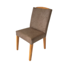 Kit 4 Cadeiras Mesa De Jantar Madeira Estofadas Suede Marrom
