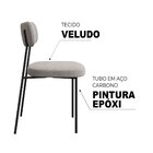 Kit 4 Cadeiras Mona Espresso Móveis Cappuccino/preto