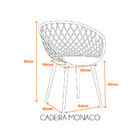 Kit 4 Cadeiras Monaco Com Assento Em Polipropileno E Base Em