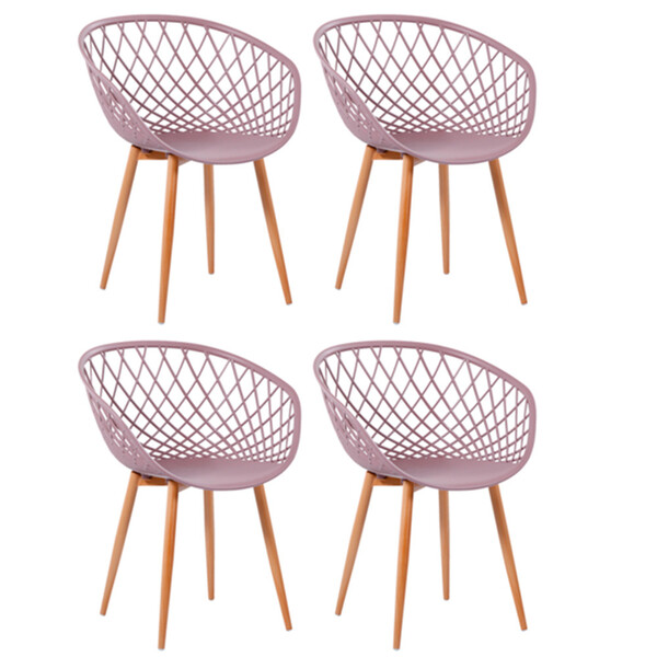 Kit 4 Cadeiras Monaco Com Assento Em Polipropileno E Base Em