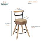 Kit 4 Cadeiras Moscou Baixa 50cm - Salaone