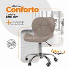 Kit 4 Cadeiras Office Eiffel Slim Ajustável Base Giratória -