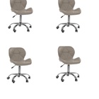 Kit 4 Cadeiras Office Eiffel Slim Ajustável Base Giratória -