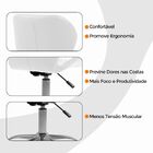 Kit 4 Cadeiras Office Eiffel Slim Ajustável Base Giratória -