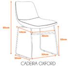 Kit 4 Cadeiras Oxford Verner Fratini Revestido Em Poliuretano
