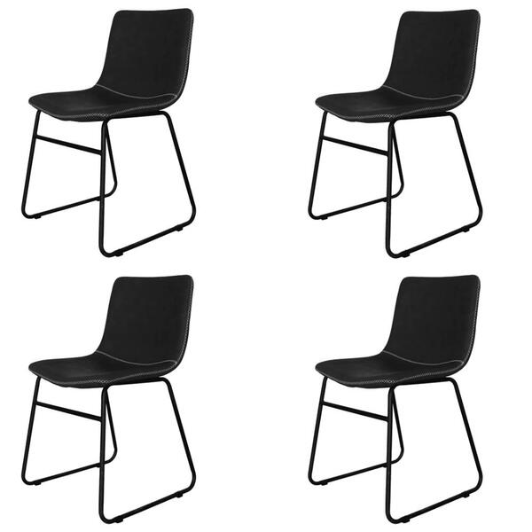 Kit 4 Cadeiras Oxford Verner Fratini Revestido Em Poliuretano