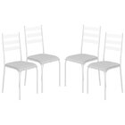 Kit 4 Cadeiras Para Cozinha E Sala De Jantar 541.sli Branco/c