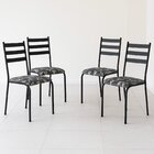 Kit 4 Cadeiras Para Cozinha E Sala De Jantar 541.sli Preto/pr