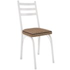 Kit 4 Cadeiras Para Cozinha Tubular D-13 Nara De Aço Branco/r