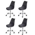 Kit 4 Cadeiras Para Escritório Decorativa Giratória Joly 1108