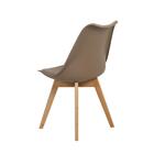 Kit 4 Cadeiras Para Jantar Cozinha Saarinen Leda Design Wood