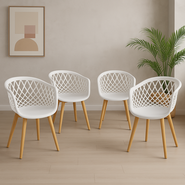 Kit 4 Cadeiras Para Mesa De Jantar Sala Cozinha Web Wood Bran