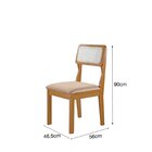 Kit 4 Cadeiras Para Sala De Jantar Ágata Castanho Cinamomo/be