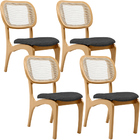 Kit 4 Cadeiras Para Sala De Jantar Cozinha Estofada E Tela Ma