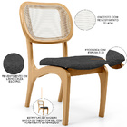 Kit 4 Cadeiras Para Sala De Jantar Cozinha Estofada E Tela Ma