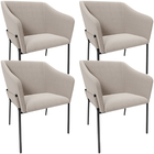 Kit 4 Cadeiras Para Sala De Jantar Estar Living Olívia L02 Bo