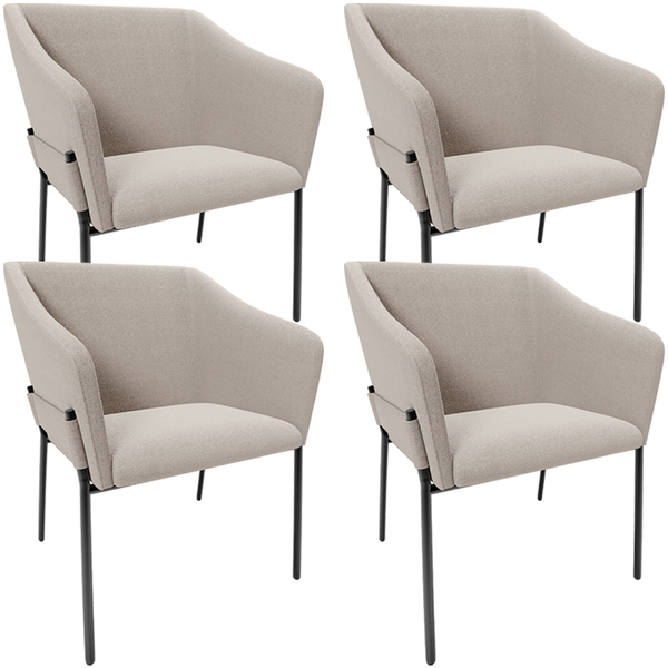 Kit 4 Cadeiras Para Sala De Jantar Estar Living Olívia L02 Bo