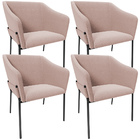 Kit 4 Cadeiras Para Sala De Jantar Estar Living Olívia L02 Bo