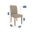 Kit 4 Cadeiras Para Sala De Jantar Estofadas fernanda Bege