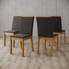 Kit 4 Cadeiras Para Sala De Jantar Isa Nature/marrom