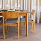 Kit 4 Cadeiras Para Sala De Jantar Madeira Maciça Less Cinza/