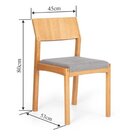 Kit 4 Cadeiras Para Sala De Jantar Madeira Maciça Less Cinza/