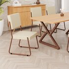 Kit 4 Cadeiras Para Sala De Jantar Napoli Creme / Marrom