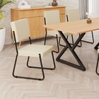 Kit 4 Cadeiras Para Sala De Jantar Napoli Creme / Preto Fosco