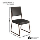 Kit 4 Cadeiras Para Sala De Jantar Napoli Preto Liso / Marrom