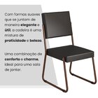 Kit 4 Cadeiras Para Sala De Jantar Napoli Preto Liso / Marrom